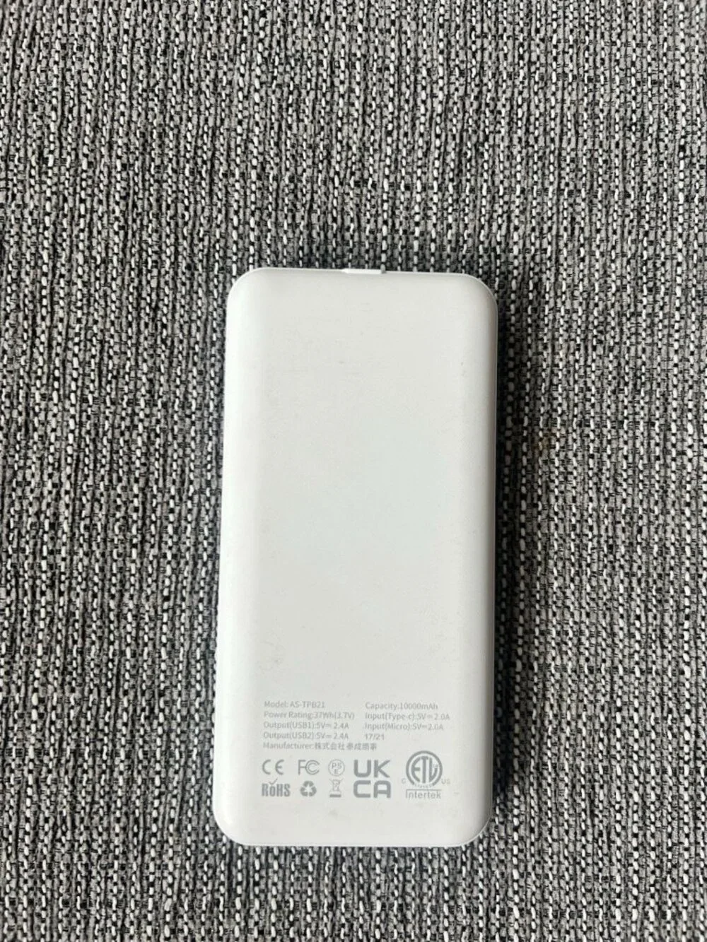 Miady Portable Charger Travel Bank Slim 10000mAh 3 Outputs 2 Inputs USB-C USB-A